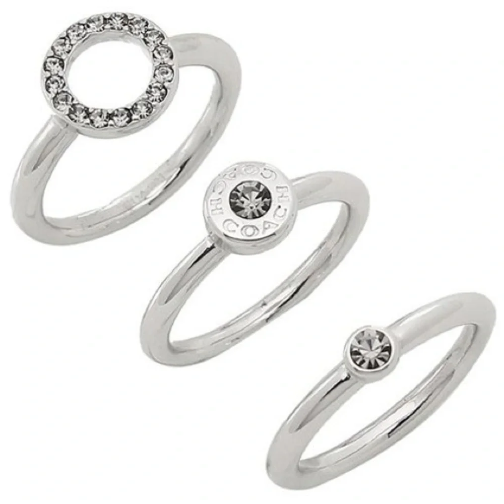 NWOT COACH OPEN CIRCLE HALO RING SET - Picture 3 of 14